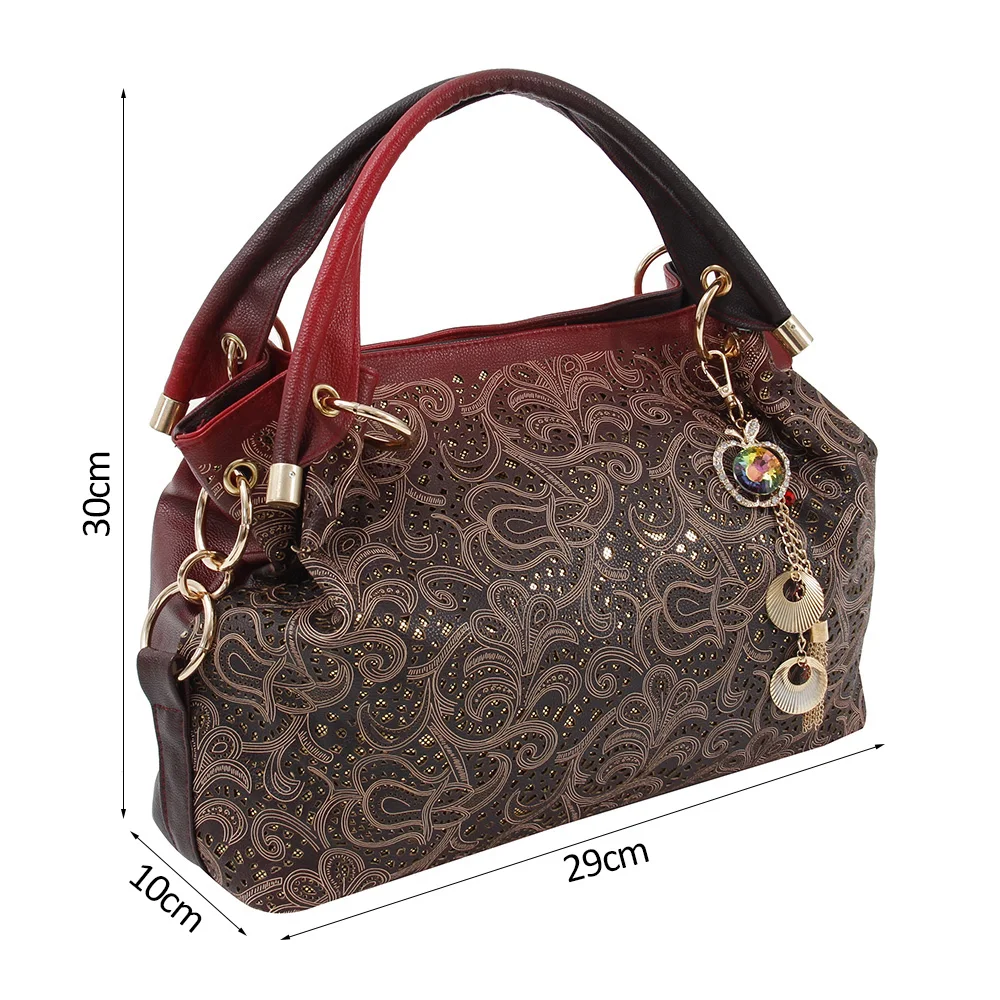 Брендовая женская сумка открытая с цветочным принтом сумки на плечо тоут из