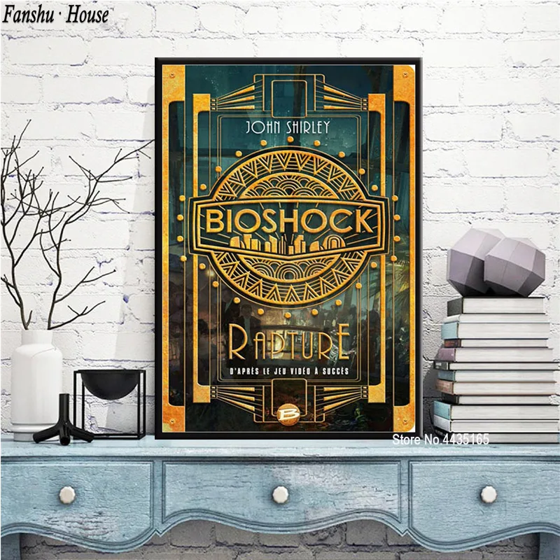 Постер Bioshock Rapture видео игра постеры и принты на холсте настенная художественная картина для гостиной украшение дома - Цвет: Светло-серый