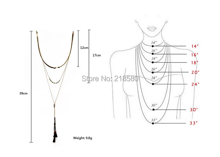 

YC Layering NECKLACE Cotton Tassel Lariat Necklace YCN43