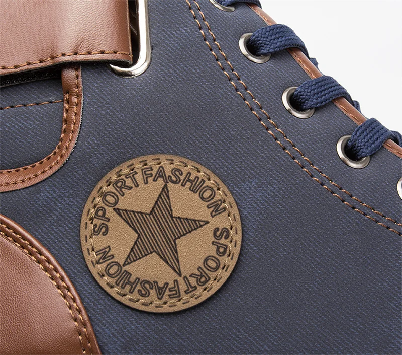 2019 New Arrive Men Causal Shoes Autumn Winter Front Lace-up Leather Ankle Boots Man Casual High Top Canvas Shoe Superstar | Обувь