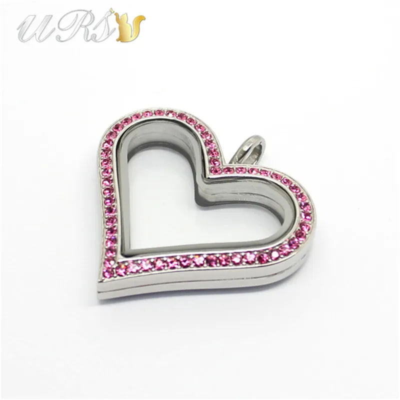 35 мм большое сердце Магнитная застежка Красочные чешские кристаллы 316L