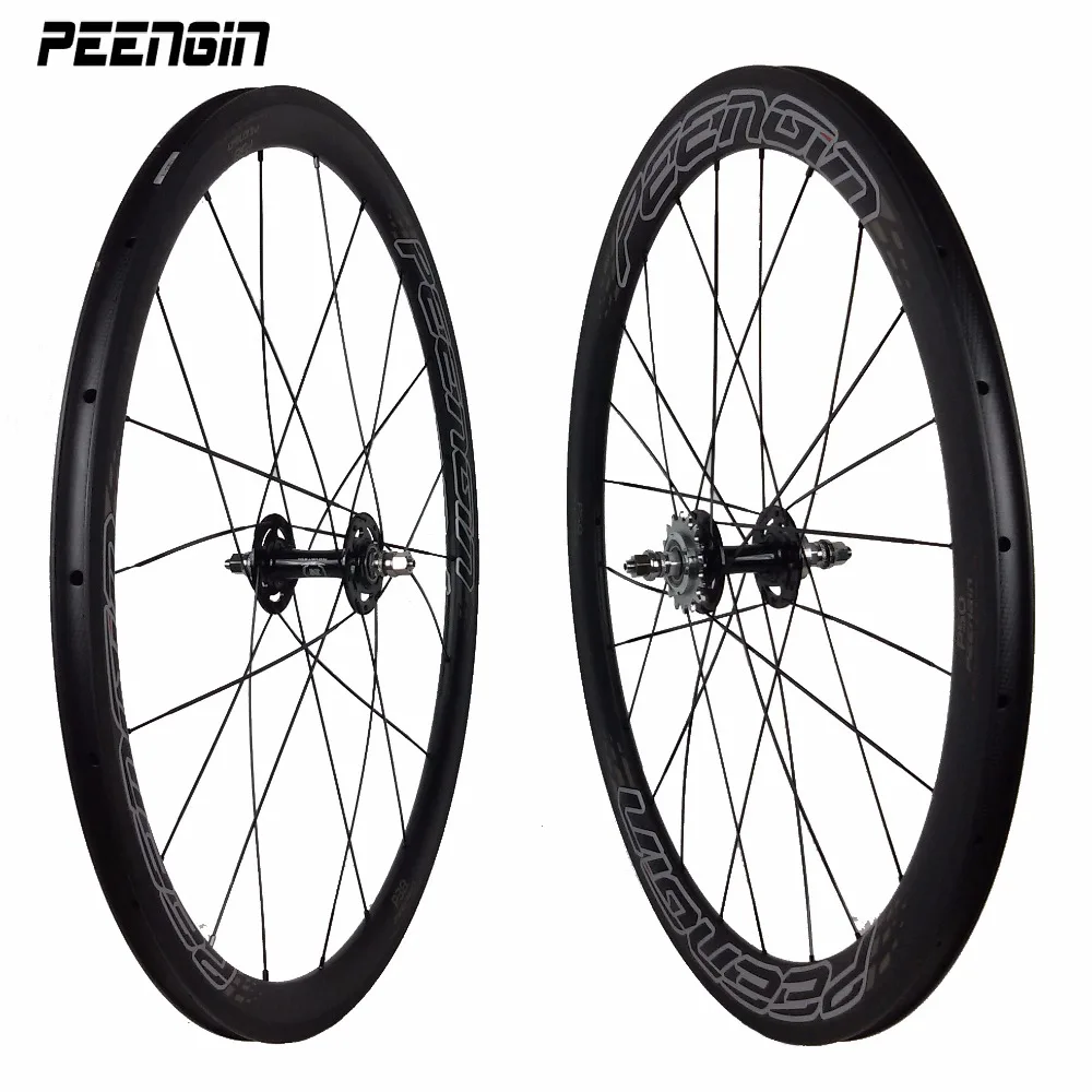 Велосипедные колеса fixie 700C 38 мм фронтальные 50 задние смешанные клинчерные углеродные фиксированные