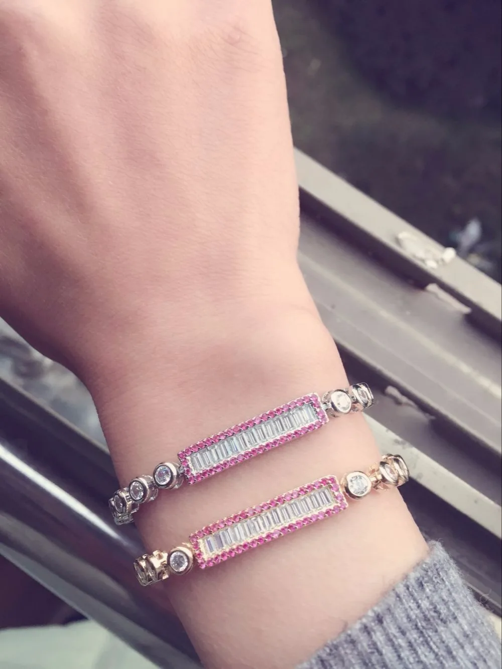 2017 шикарный длинный браслет из искусственного циркония с кубическим цирконием