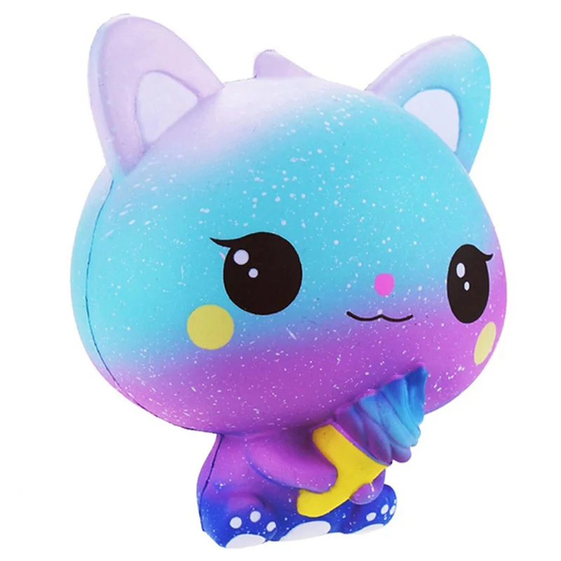 Jumbo Kawaii, мягкая игрушка в виде мороженого, кошки, котенка из искусственной кожи, для детей, подарок на Рождество