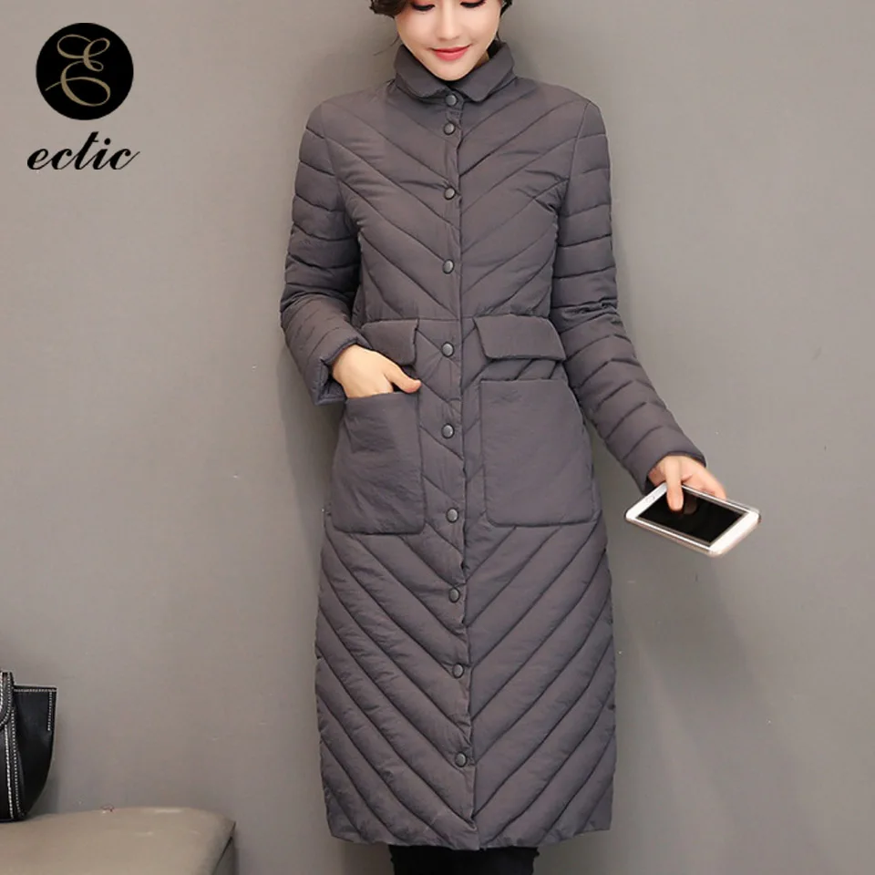 Женская парка 2019 Doudoune Femme Piumino Donna Inverno теплый длинный пуховик с высоким воротом