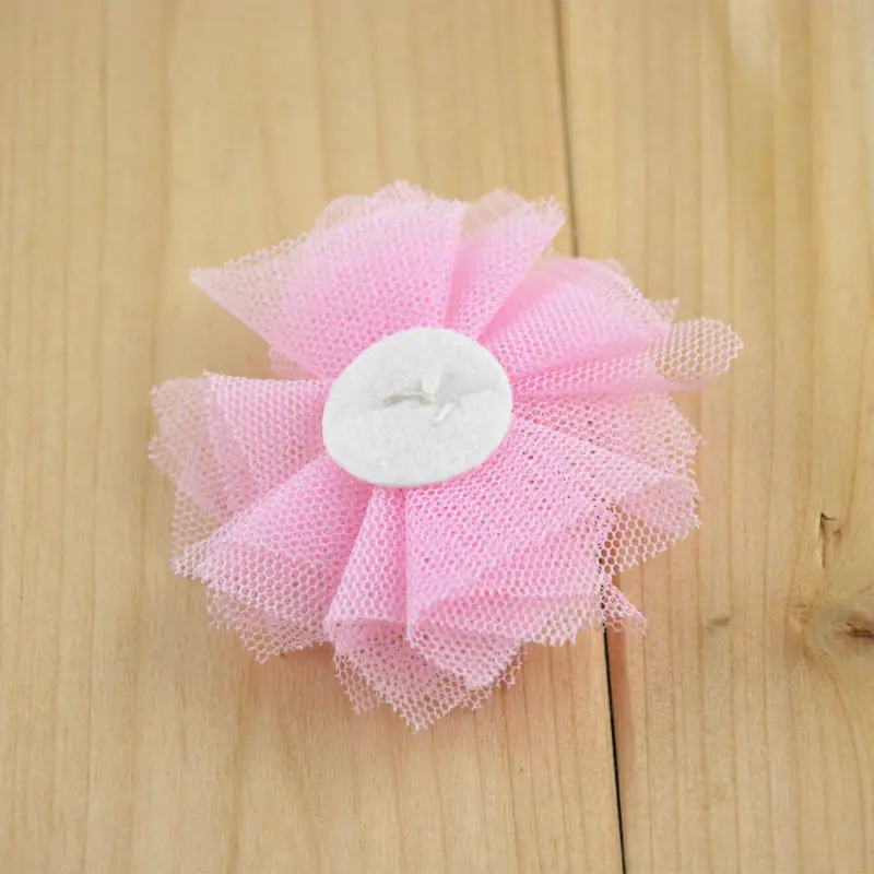 500 шт./лот 18 цветов 2 &quotМиниатюрные тюлевые сетчатые цветы со стразами и жемчугом