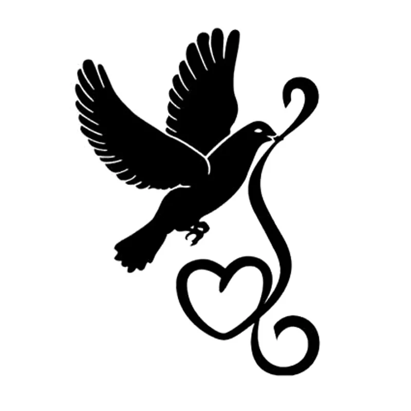 10 1 см * 14 3 Dove Bird Love Heart модный автомобильный стикер Декор виниловая наклейка