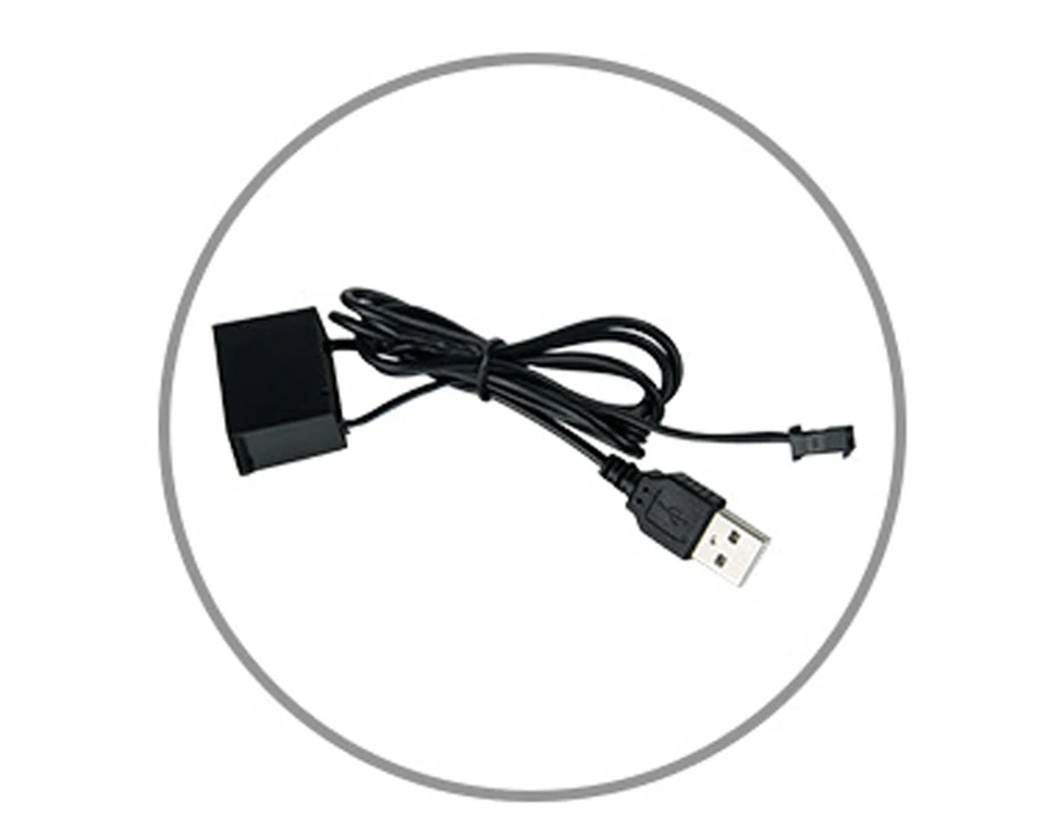 USB Adapter ATcomm 3 метра автомобильное Внутреннее освещение авто светодиодная лента гирлянда EL провод веревка Трубная линия гибкий неоновый светильник Авто декоративный светильник s - Испускаемый цвет: USB Adapter