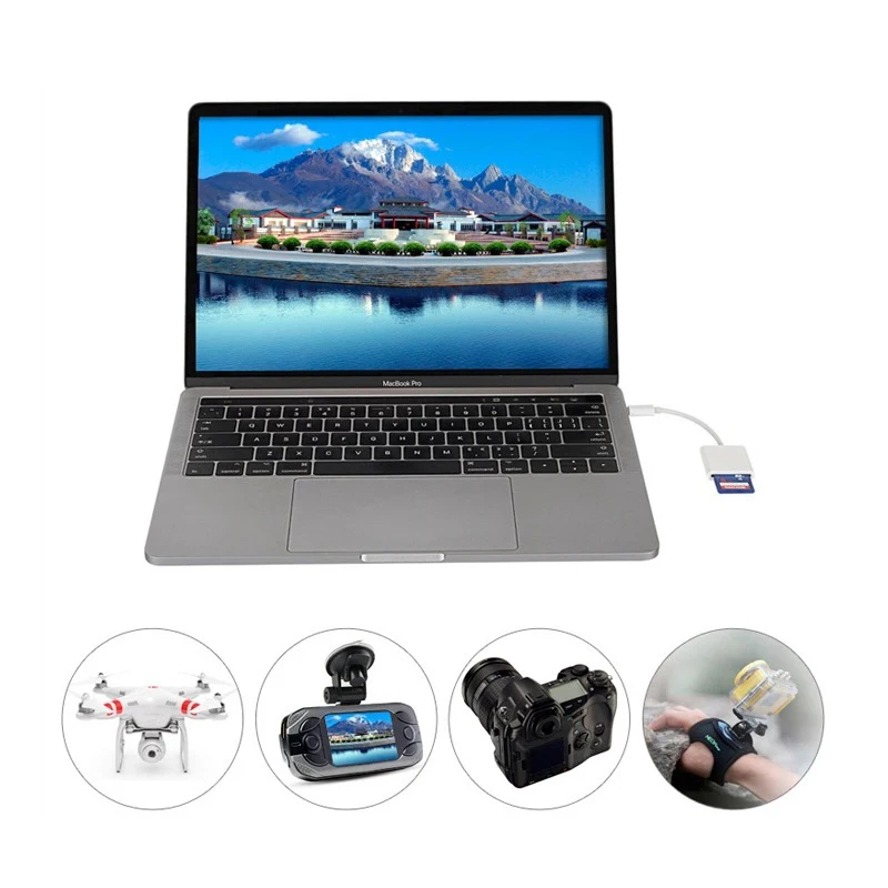 USB-C Тип-C для SD карты Камера Card Reader адаптер Apple MacBook Pro Samsung Galaxy LG sony Google Pixel телефона