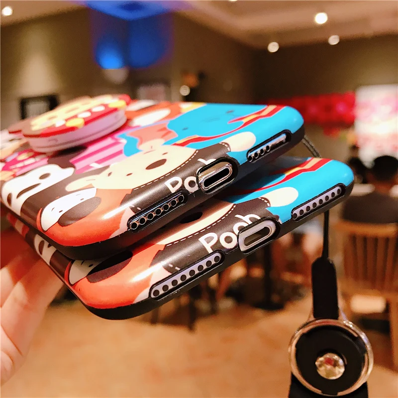 3 шт. чехол Sam S10 plus toy Zoo, мягкий чехол с милым рисунком для samsung S9 S8 note8 note 9 A8S A9S+ подставка+ ремешок