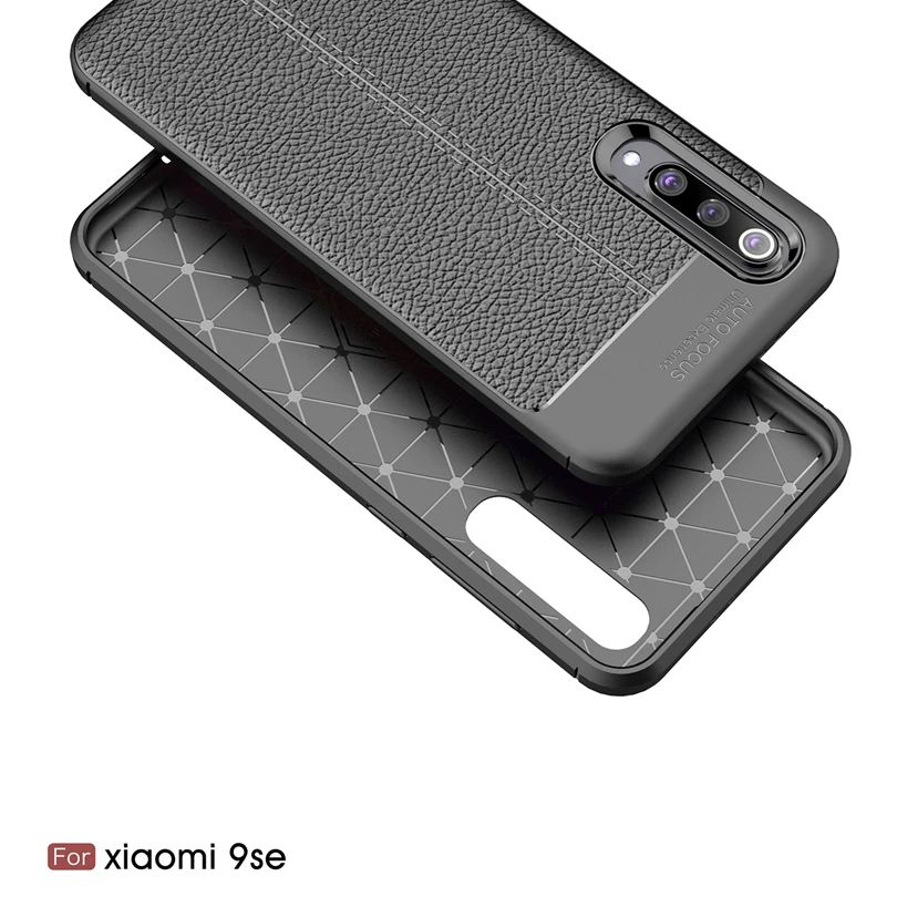 Для Xiaomi 9 se/Xiaomi 9se/Xiaomi9 se Роскошные мягкие силиконовые личи Striae Кожаные чехлы 9SE