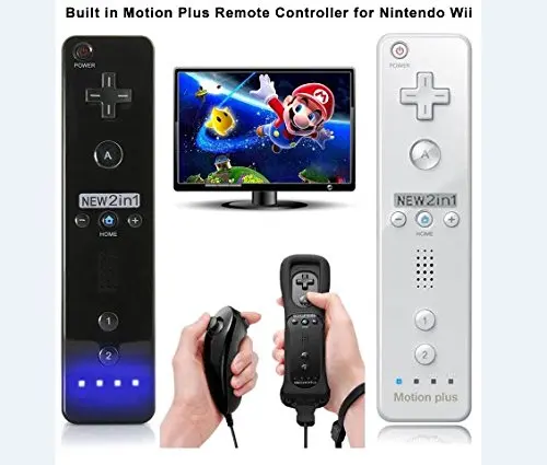 2 в 1 для nintendo wii Встроенный Motion Plus беспроводной пульт дистанционного управления Nunchuck Геймпад Джойстик видео игровые аксессуары