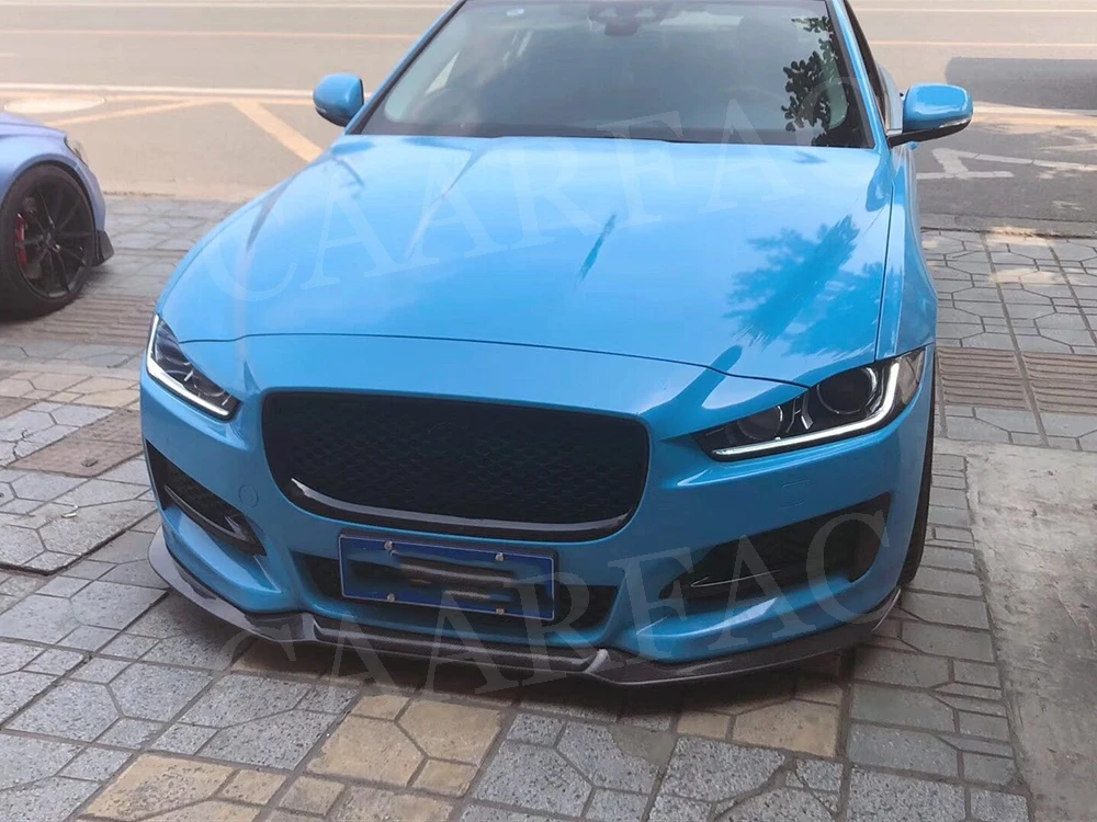Для XE углеродного волокна передний спойлер сплиттер для Jaguar XE Sedan 4 двери- головка бампера подбородок Лопата защитный фартук
