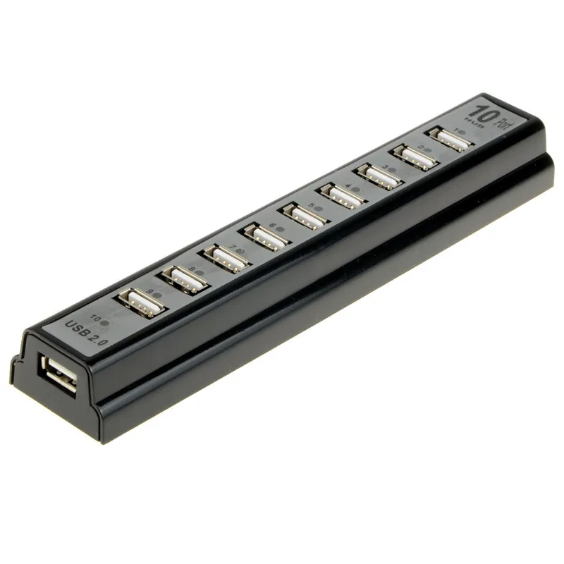 Многофункциональный Персональный компьютер usb-хаб 10 портов 2,0 Компьютерная периферийная usb-хаб s Портативный usb-разветвитель для ноутбуков Nootbook