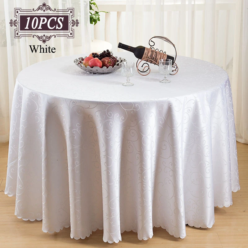 Бесплатная доставка 10 шт Роскошная поли круглая скатерть Дамасская жаккардовая