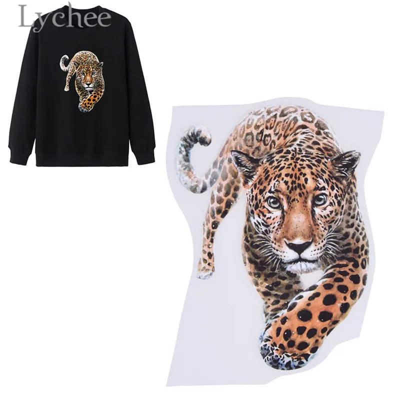 Lychee леопардовые термопереводные патчи с рисунком животных аппликации ручной