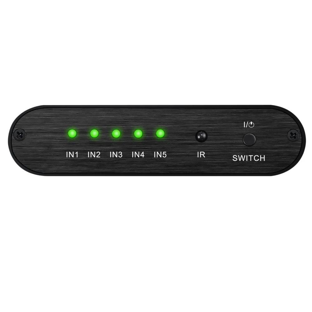 Proster 5x1 Цифровой оптический аудио коммутатор SPDIF/Toslink коммутатор 5x1 с ИК-пультом дистанционного управления оптический TosLink вход для AV усилителя