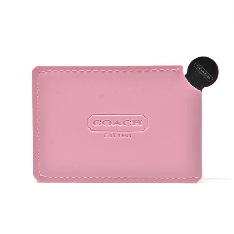pink Брендовое стильное мини косметическое зеркало для макияжа, изысканное портативное зеркало для макияжа, элегантный модный подарок для женщин - Цвет: pink