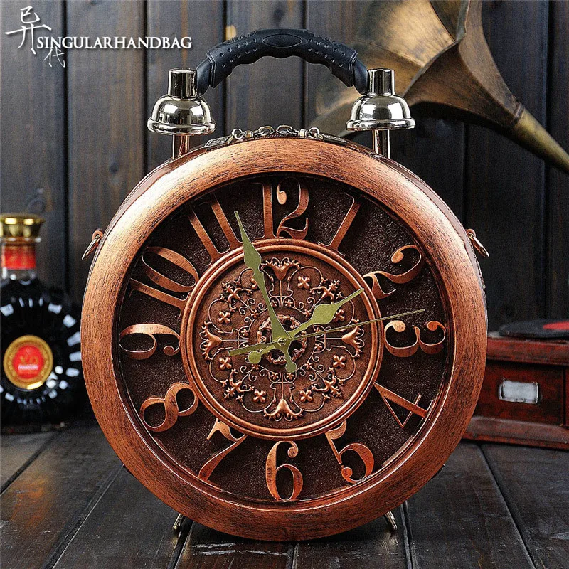 Сигнализация Сумка часы креативные Форма из искусственной кожи ручной работы