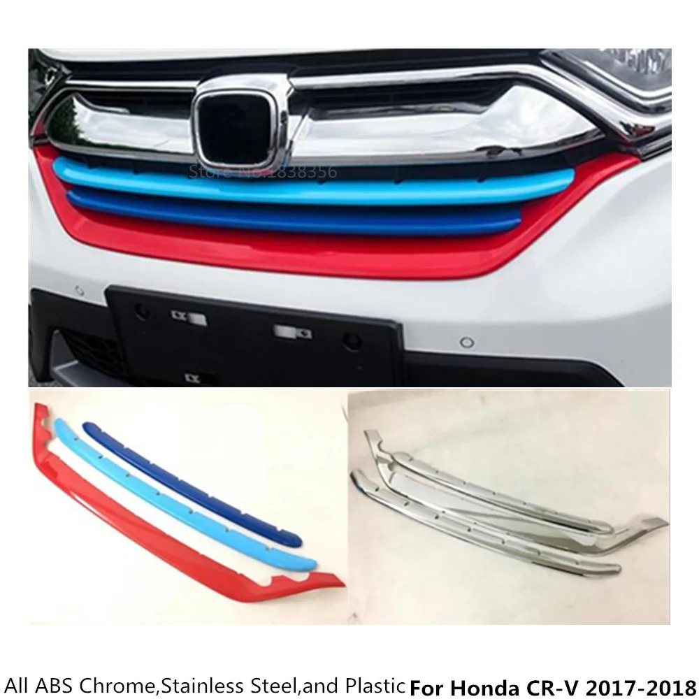

Car ABS Chrome/Stainless Steel Front Engine Machine Racing Grill Grille Lid Frame Edge For Honda CRV CR-V 2017 2018 2019 2020