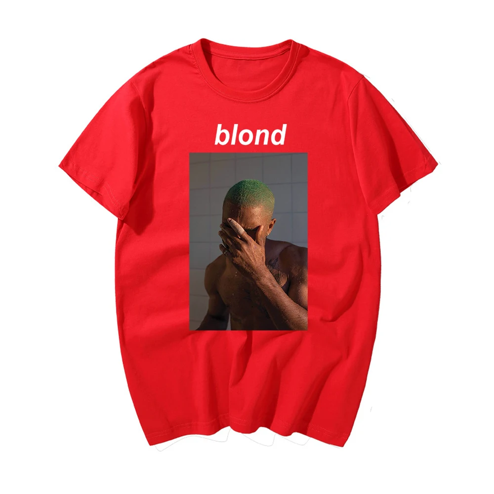 Модная футболка с принтом Frank Ocean Blond, Забавные футболки Harajuku, повседневные хлопковые футболки с коротким рукавом, новая летняя футболка мужская хип-хоп