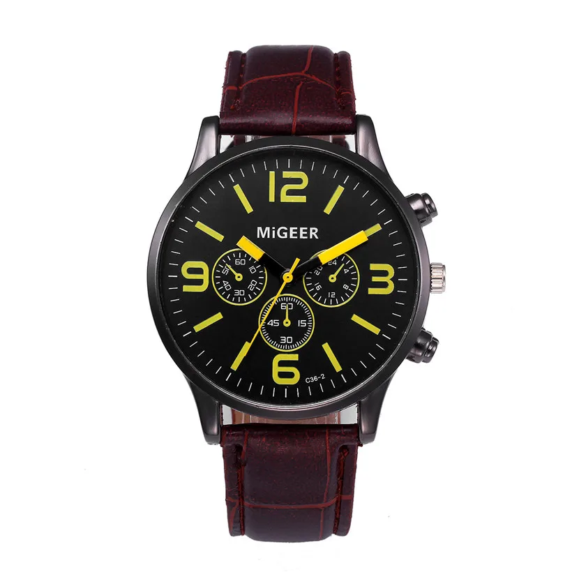 Мужские кварцевые часы Relojes повседневные кожаные наручные с ремешком деревянные