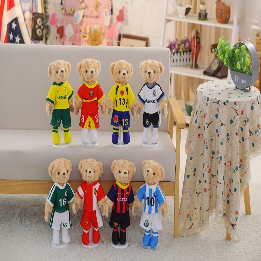 1 шт. 30 см милый спортивный плюшевый мишка плюшевые игрушки мягкие Kawaii Животные