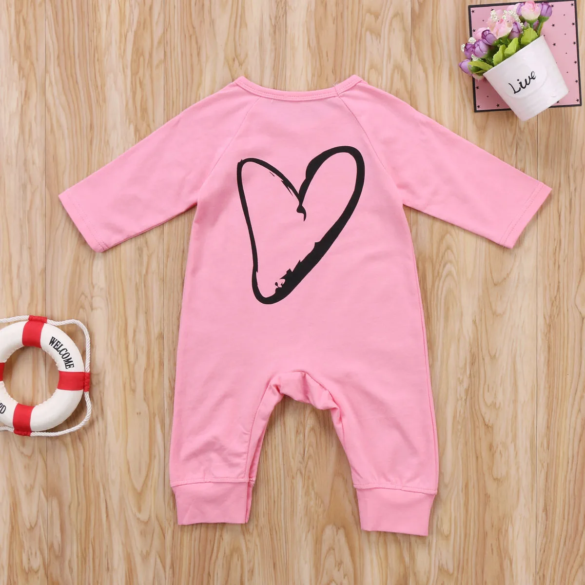 Модный Детский комбинезон с длинными рукавами для малышей Свободный