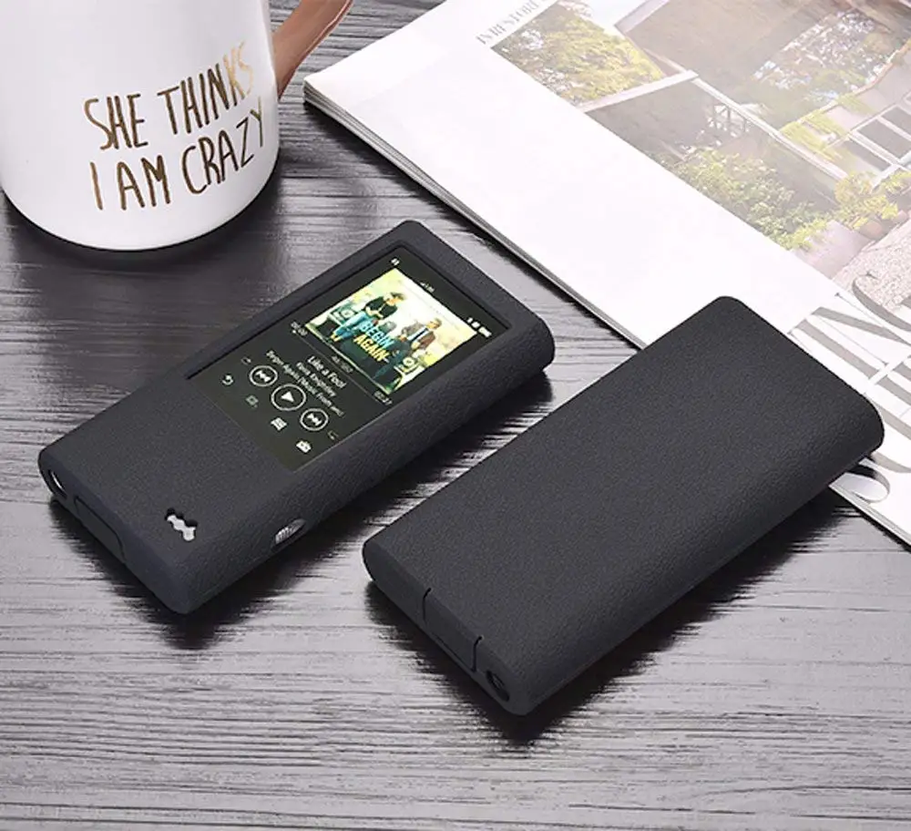 Мягкий силиконовый чехол с корковой текстурой для sony Walkman NW-ZX300 ZX300 ZX300A, защитный чехол для экрана с ремешком на руку