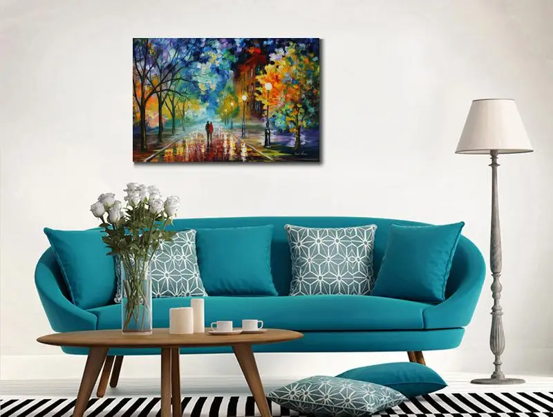 Современное искусство свежесть холодной ручной росписи нож картины пейзаж