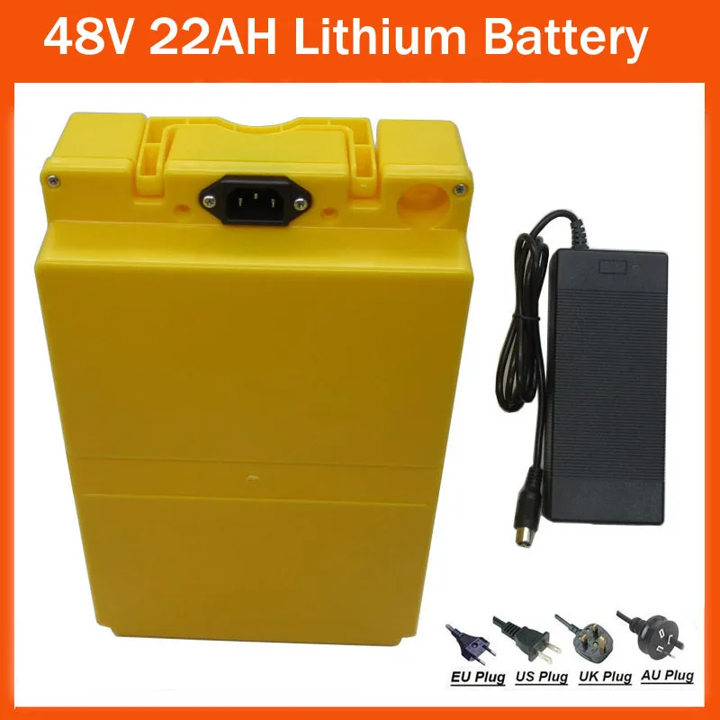 

Rechargeable 1000W 48V Lithium Ebike Battery 48 V 22AH Electric Bike Batterie Akku 25AH with case 54.6V 2A charger