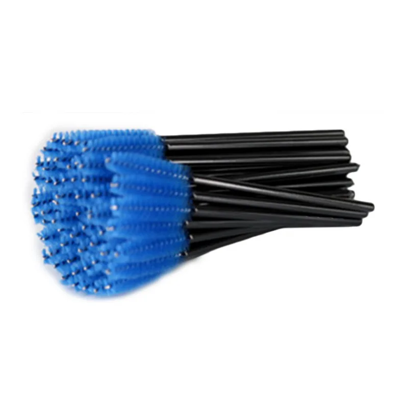 10pcs blue 1/10 шт кисти для макияжа Прививка ресниц Кисть для ресниц роликовая головка черная одноразовая тушь для ресниц косметические кисти для макияжа Maquillaje - Handle Color: 10pcs blue