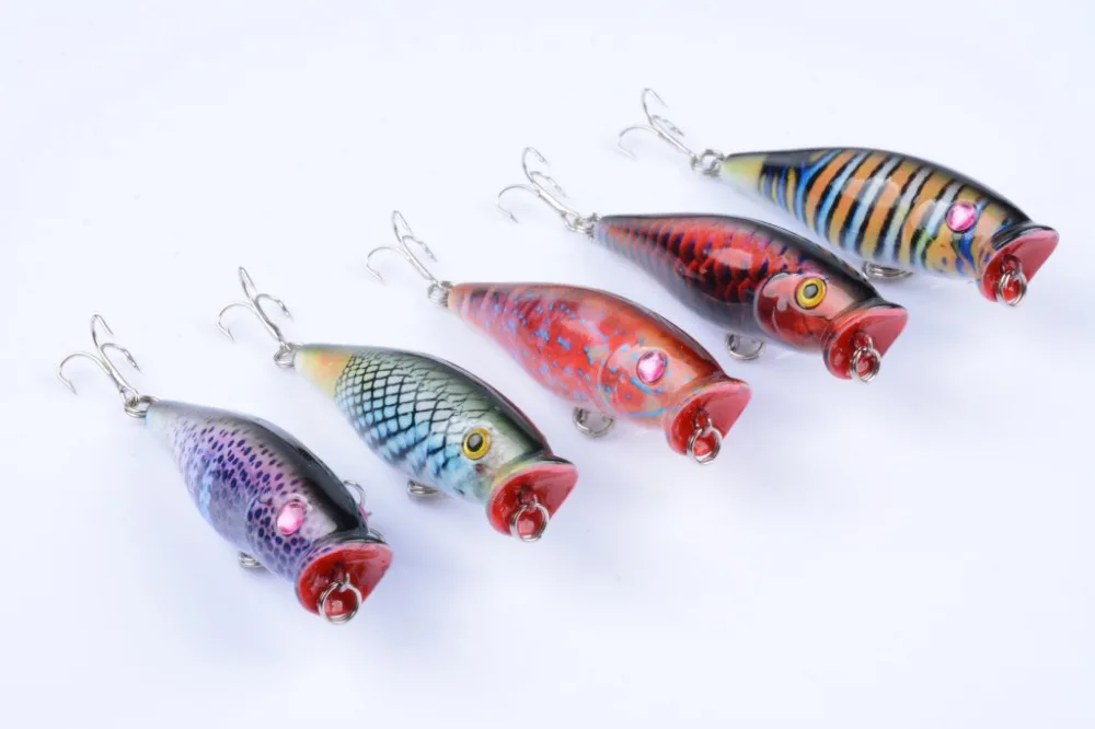 1PCS/lot Popper Lure 5 colors fishing tackle 7.5cm 7.8g lure bait | Спорт и развлечения