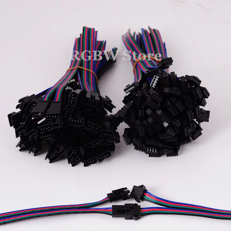300 пар 4Pin JST femal мужские RGB светодиодные ленты коннекторы для WS2801 LPD8806 ленты|connectors