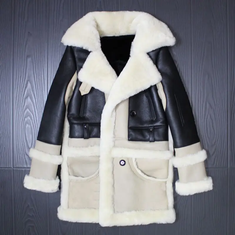 OFTBUY/2019 зимняя куртка Женское пальто из натурального меха длинная теплая толстая