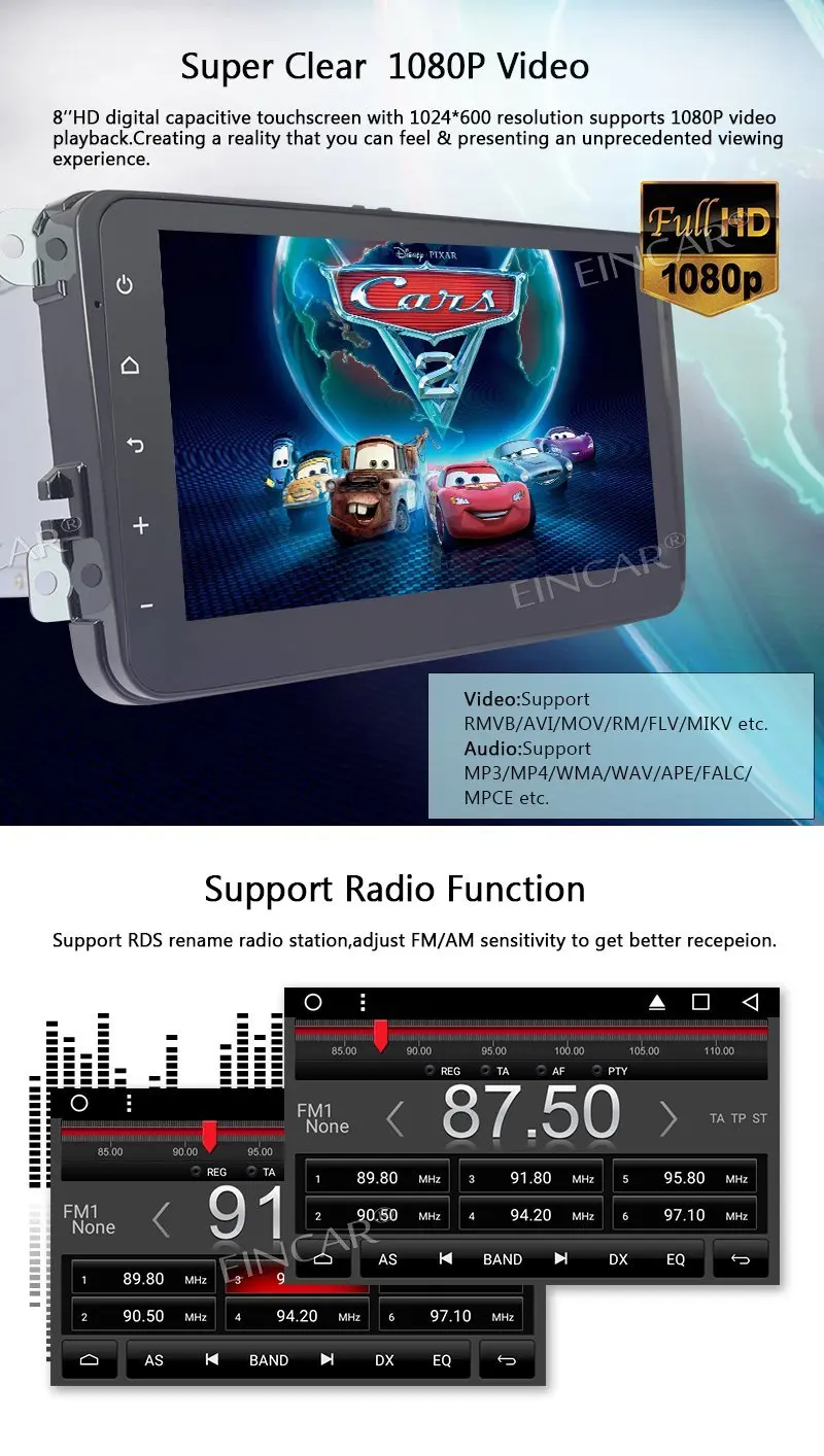 4 г ключ + 2Din Android 7.1 Автомобильный GPS Tracker для Volkswagen core 8 ''стерео в тире Радио