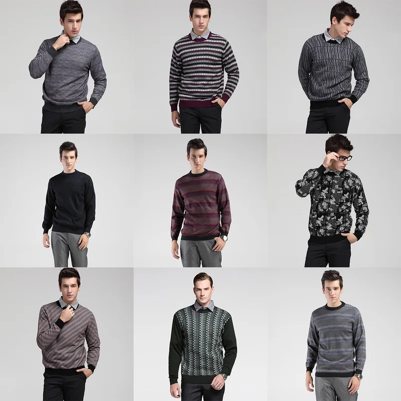 Для мужчин 2019 осень и зима толстый свитер круглый средства ухода за кожей шеи