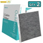 2 шт., автомобильные аксессуары, фильтр Пыльцевой кабины 68223044AA для Jeep Cherokee KL 2013 2014 2015 2016 2017 2018 2019