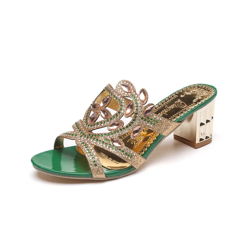 Босоножки женские на высоком каблуке с вырезами размеры до 10|sandalias mujer|bling sandalssummer
