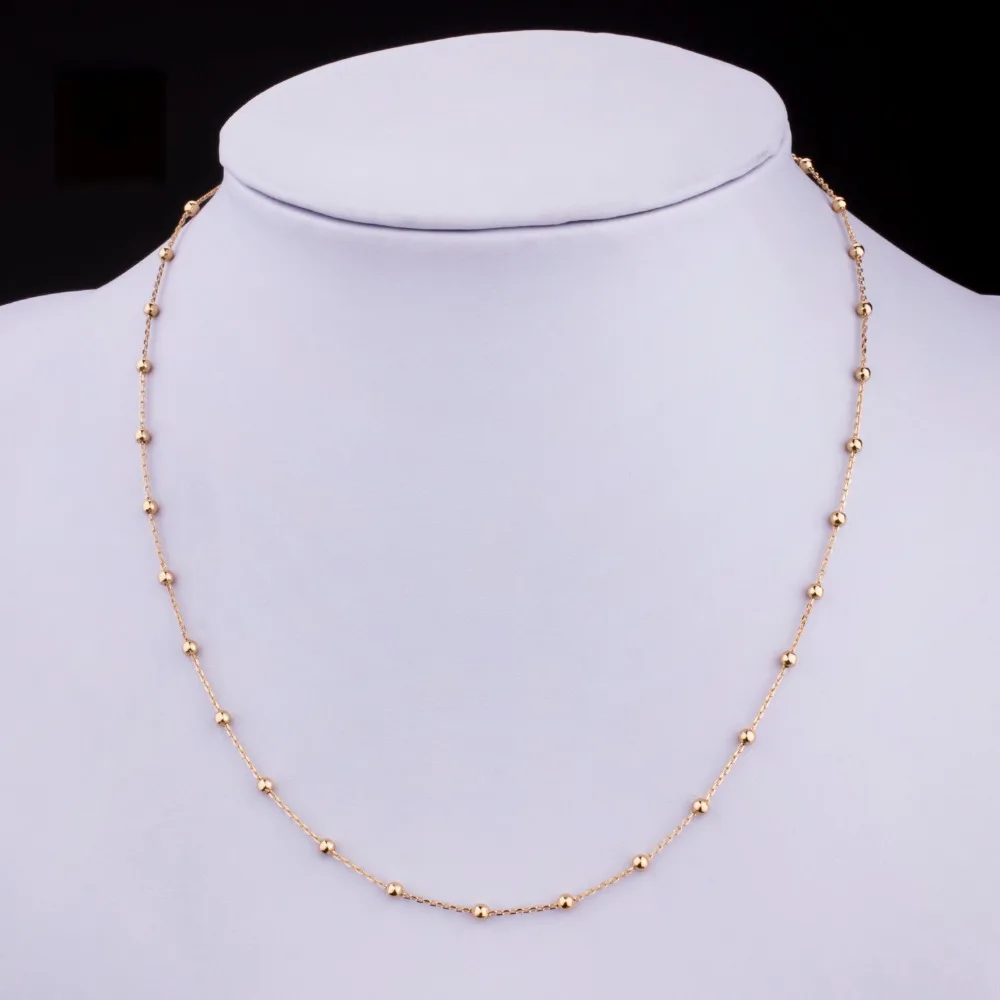 Металлическое классическое ожерелье 2 5 мм с бусинами из стерлингового серебра 925