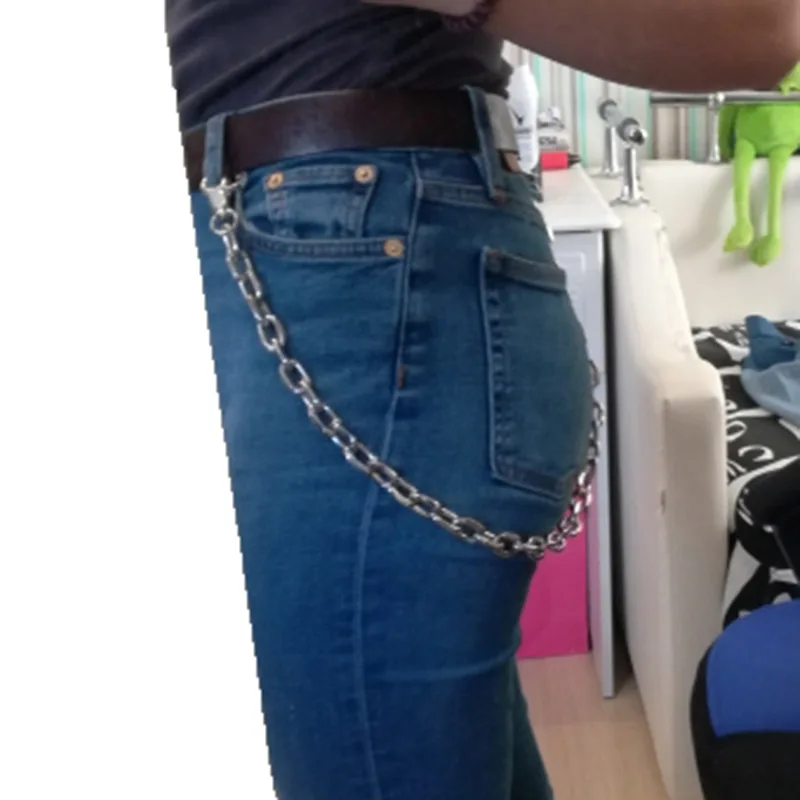 Модные панк хип-хоп модные кожаные ремни поясная цепь мужские брюки горячие wo