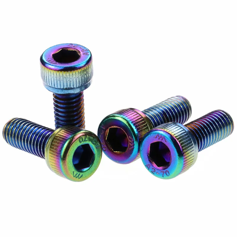 Многоцветные болты для мотоцикла M8 * 1 25 мм 20 мм-40 10 шт. 304 материал из нержавеющей