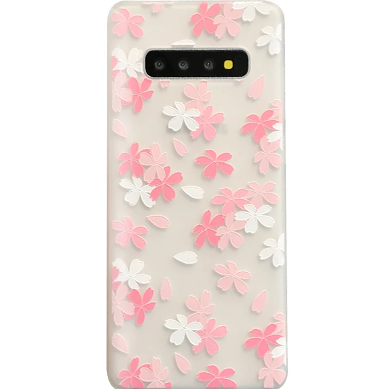 YHBBCASES чехол для телефона с розовыми цветами из мультфильма Samsung Note 8 9 рельефный