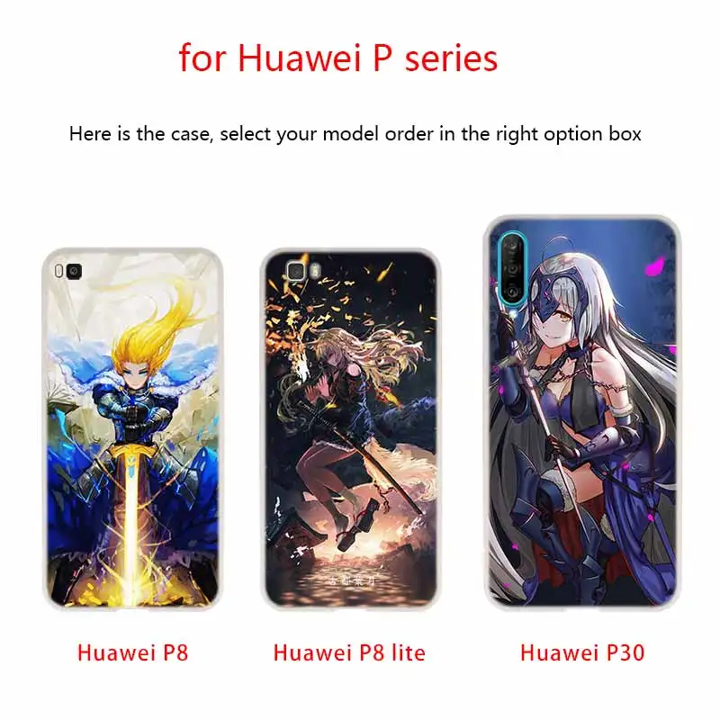 Чехол для телефона Fate Series Grand girl с аниме Huawei P40 P9 P10 P20 P30 Lite чехлы Pro P Smart 2019 мягкий