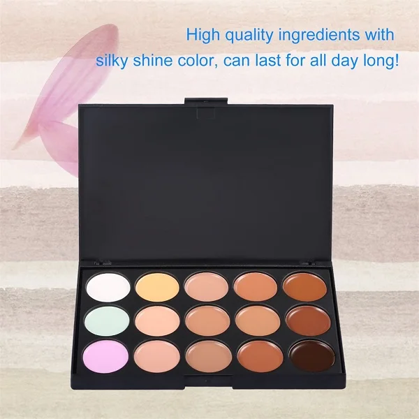 Concealer Palette Палитра консилера 15 цветов профессиональный женский макияж основа для лица красота консилер Маскировка крем Контур Палитра Косметика - Цвет: Concealer Palette