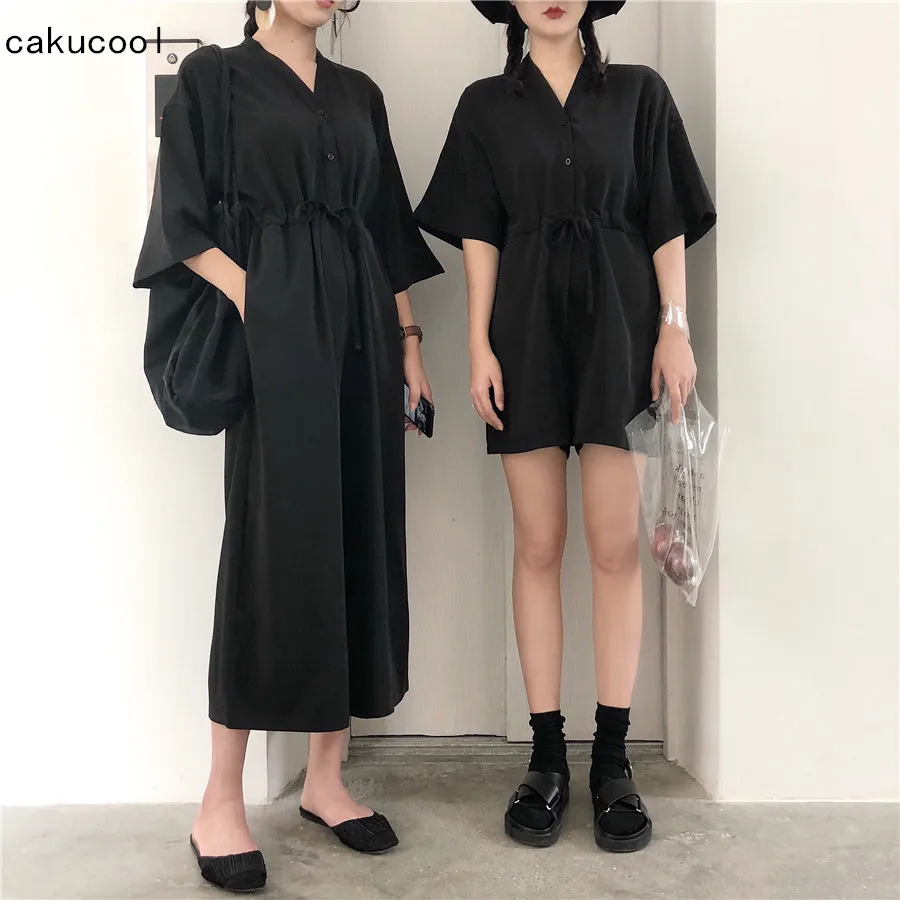 Женский Повседневный Комбинезон Cakucool черный комбинезон с v образным вырезом и