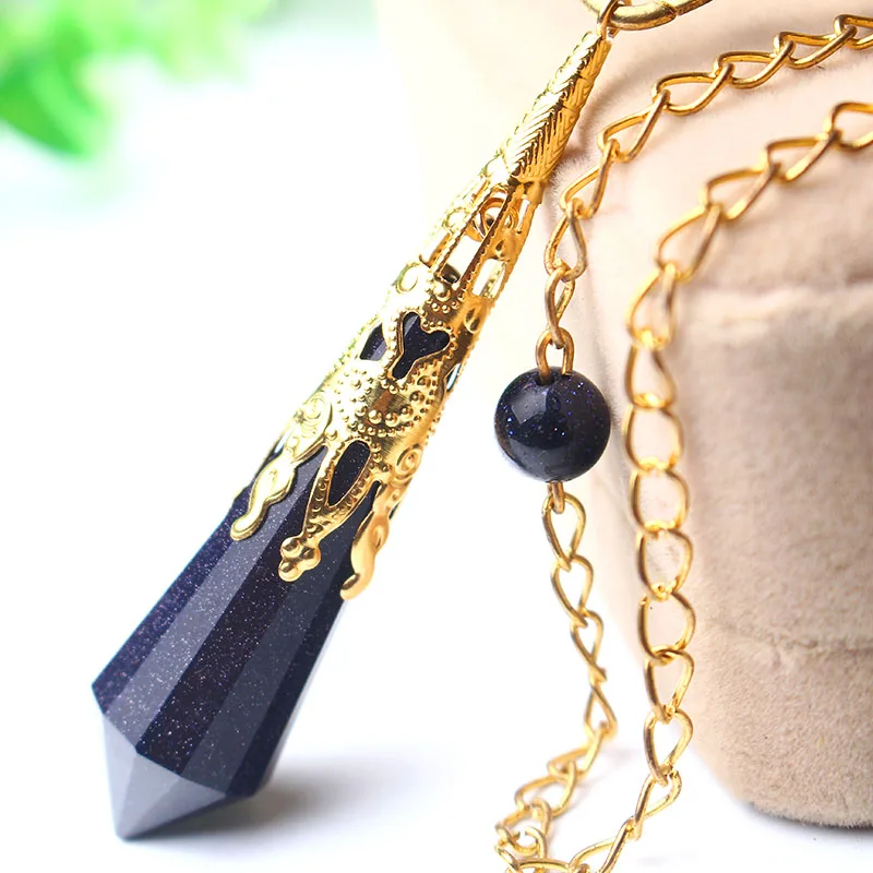 Модное ожерелье с подвеской в виде голубого песка подвески ювелирные изделия