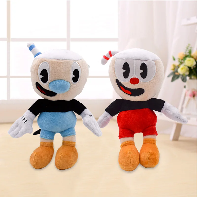 2 стиля Cuphead плюшевые игрушки Горячие видео игры Mugman Cuphead мультфильм мягкие куклы для детей подарки на день рождения 22 см
