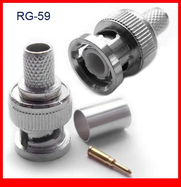 100 комплектов 3 шт. обжимной коаксиальный разъем|cable connector|cable connector crimpcable solder |
