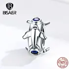 Подвески для путешествий BISAER из стерлингового серебра 925 пробы, бусины-разделители, зажимы, Подвески, подходят для женских браслетов, ювелирные изделия сделай сам ECC1235